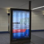 Städtepartnerschaft St. Petersburg - Werbetafel im Europapassage
